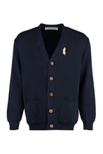 Load image into Gallery viewer, Logo detail cotton cardigan
