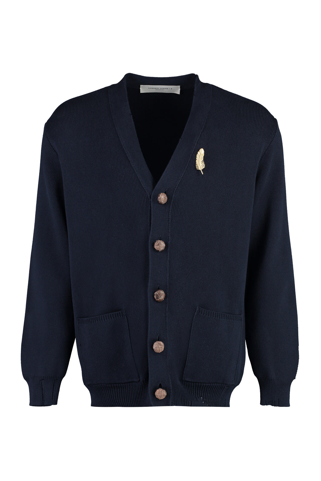 Logo detail cotton cardigan