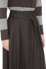 Load image into Gallery viewer, Belted wool skirt
