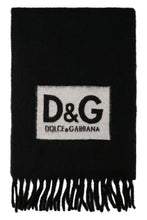 Load image into Gallery viewer, Wool blend scarf with logo intarsia
