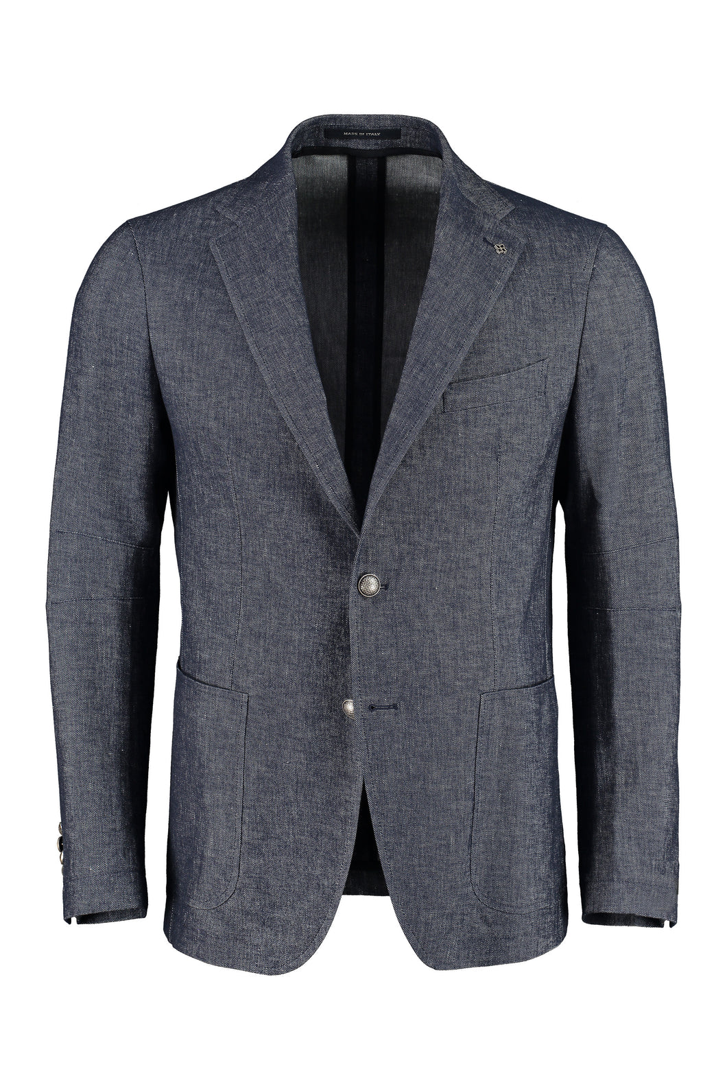 Cotton blend single-breast jacket