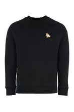 Load image into Gallery viewer, Cotton crew-neck sweatshirt with logo
