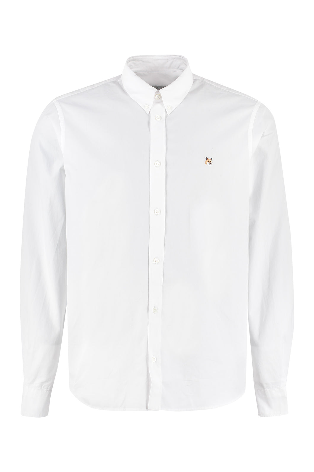 Button-down collar cotton shirt