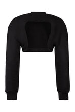 Load image into Gallery viewer, Cropped sweatshirt with cut-out detail at back
