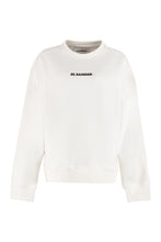 Load image into Gallery viewer, Cotton crew-neck sweatshirt with logo
