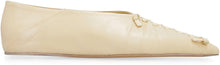 Load image into Gallery viewer, Leather pointy-toe ballet flats
