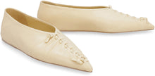 Load image into Gallery viewer, Leather pointy-toe ballet flats
