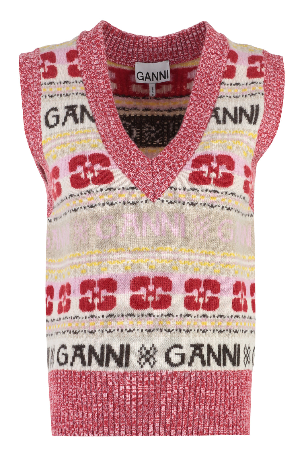 Knitted wool vest
