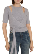 Load image into Gallery viewer, Knit blouse with belt
