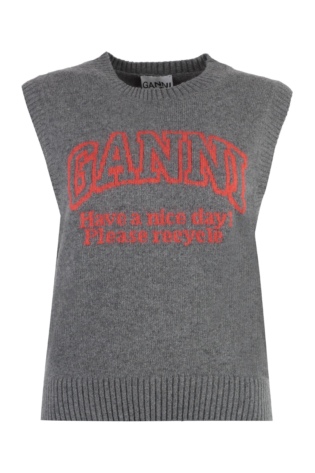 Knitted wool vest