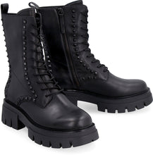 Load image into Gallery viewer, Liam Studs leather combat boots

