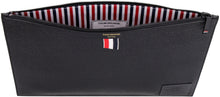 Load image into Gallery viewer, Logo detail flat leather pouch
