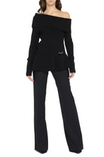 Load image into Gallery viewer, One shoulder long sleeve sweater
