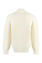 Load image into Gallery viewer, Merino wool cardigan with contrast buttons
