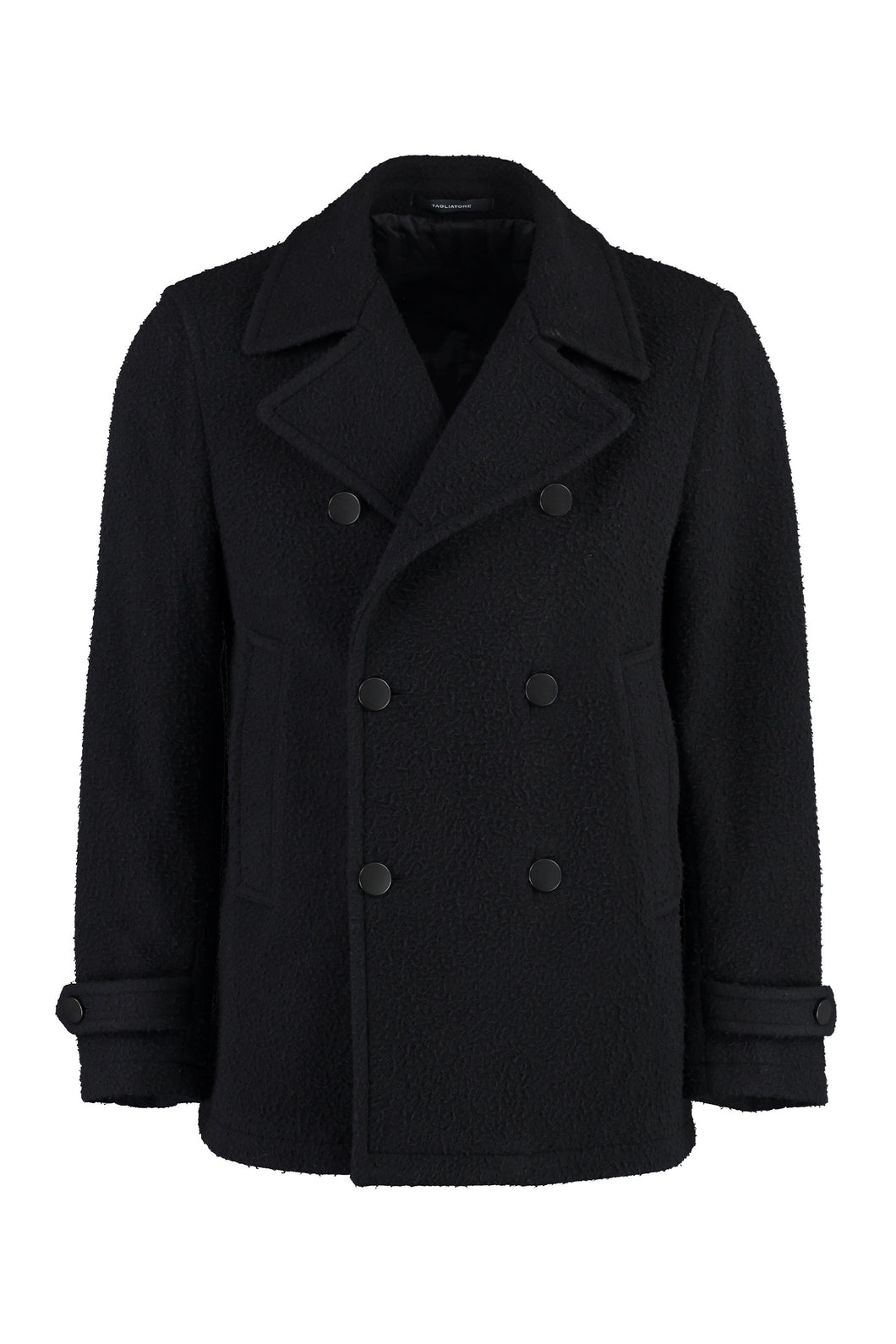 Wool blend double-breasted coat