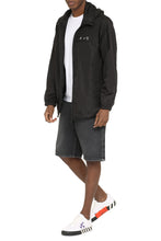 Load image into Gallery viewer, Hooded techno fabric raincoat
