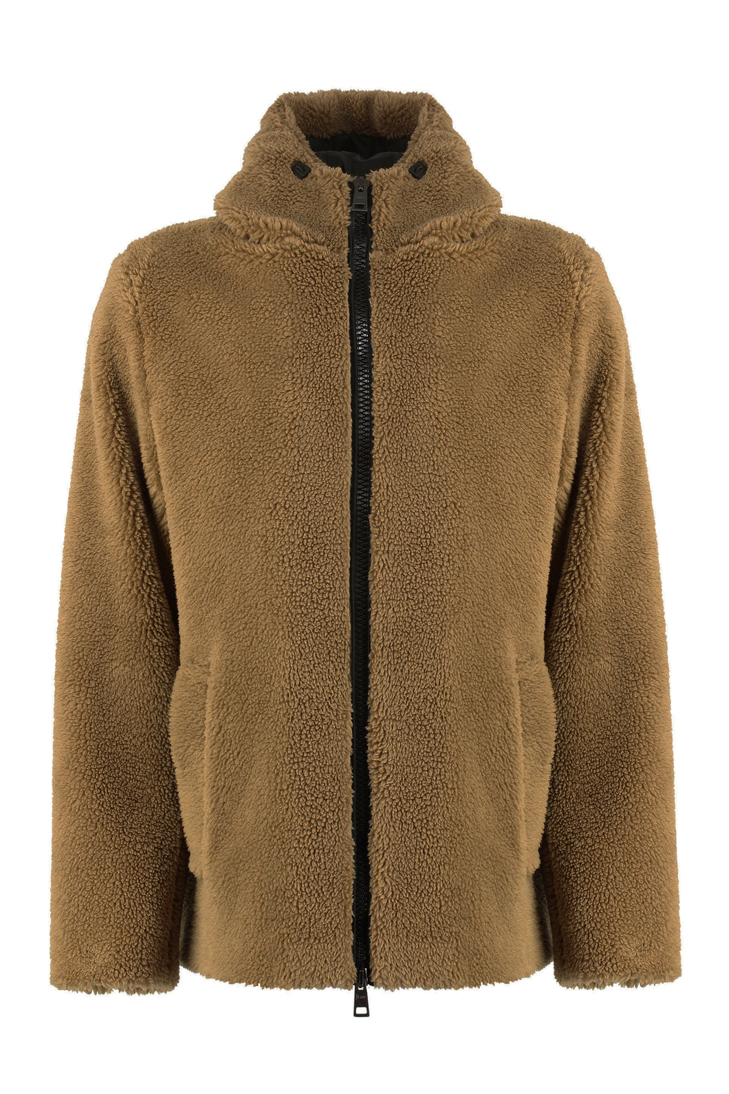 Faux fur bomber jacket