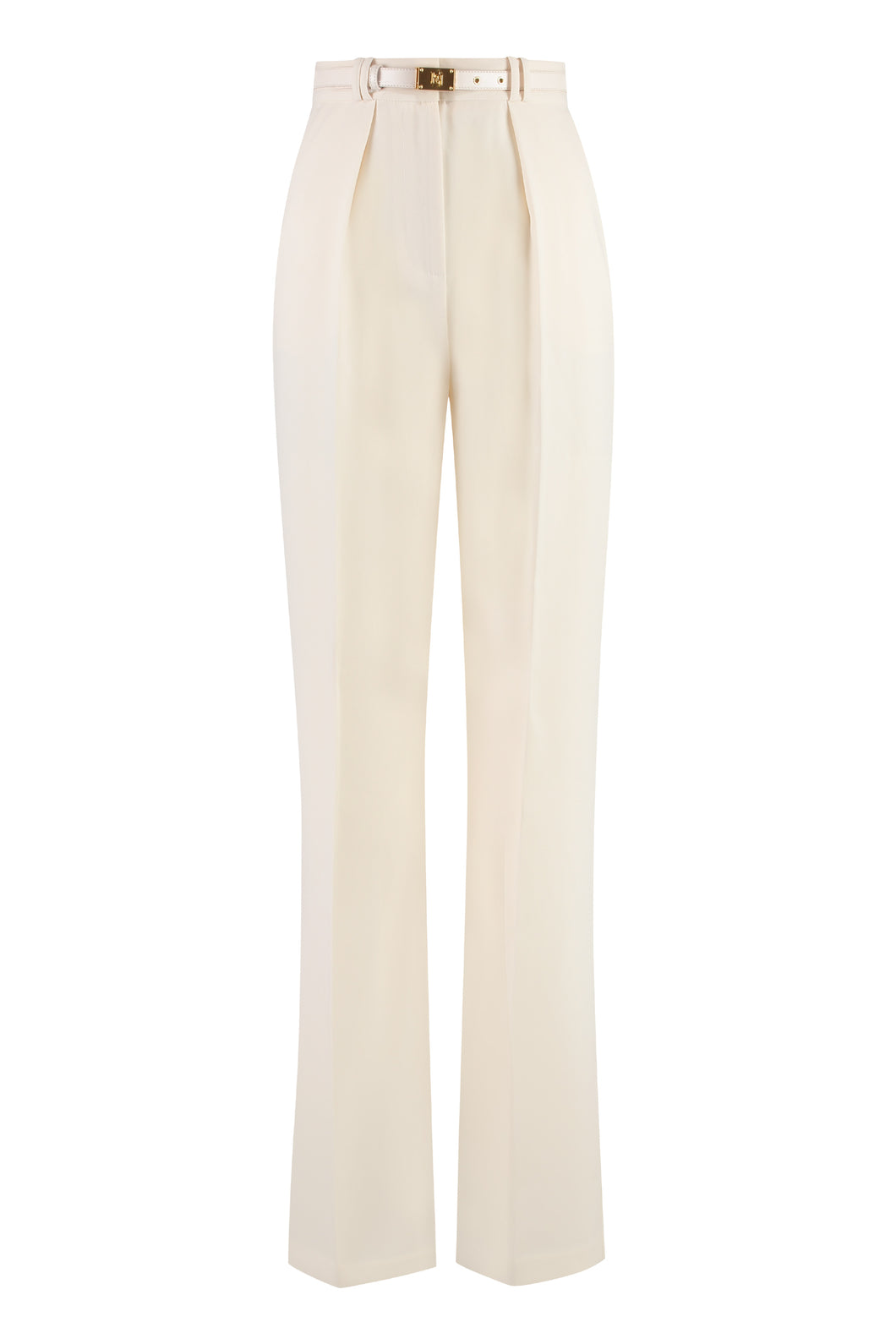 High-waist crêpe trousers