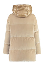 Load image into Gallery viewer, Hooded full-zip down jacket
