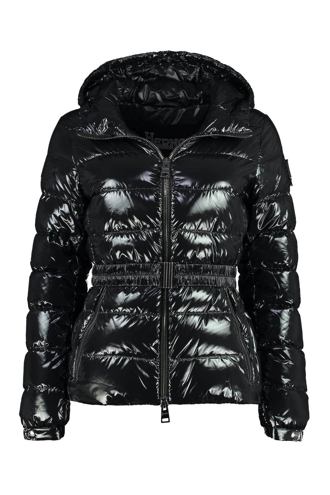Glossy nylon down jacket