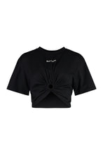 Load image into Gallery viewer, Cotton crop top with logo
