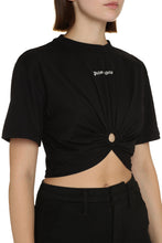 Load image into Gallery viewer, Cotton crop top with logo
