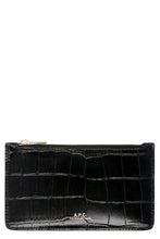 Load image into Gallery viewer, Willow logo detail leather card holder
