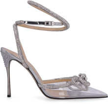 Load image into Gallery viewer, Embellished pointy-toe slingback pumps
