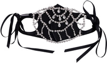 Load image into Gallery viewer, Fabric mask with crystals
