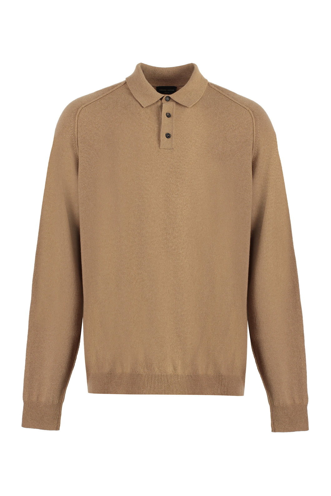 Knitted wool polo shirt