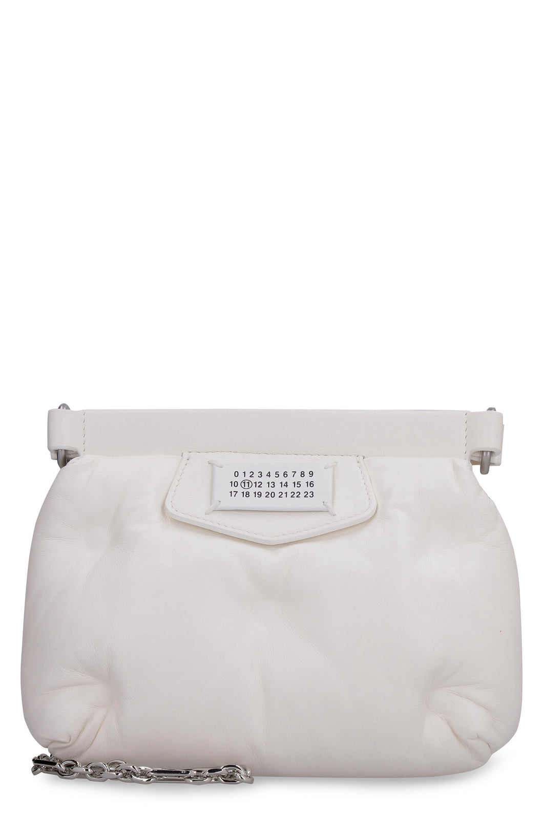 Glam Slam leather clutch with strap