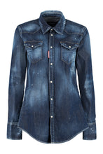 Load image into Gallery viewer, Stone washed denim shirt
