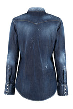Load image into Gallery viewer, Stone washed denim shirt
