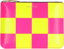 Load image into Gallery viewer, Logo detail flat leather pouch
