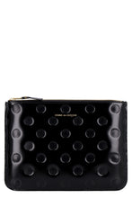 Load image into Gallery viewer, Logo detail flat leather pouch
