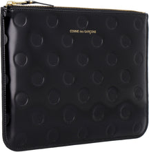 Load image into Gallery viewer, Logo detail flat leather pouch
