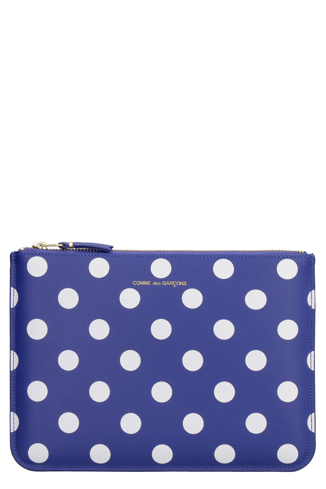 Printed leather flat pouch