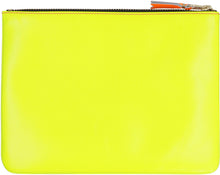 Load image into Gallery viewer, Logo detail flat leather pouch
