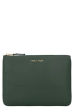 Load image into Gallery viewer, Logo detail flat leather pouch
