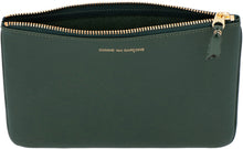 Load image into Gallery viewer, Logo detail flat leather pouch
