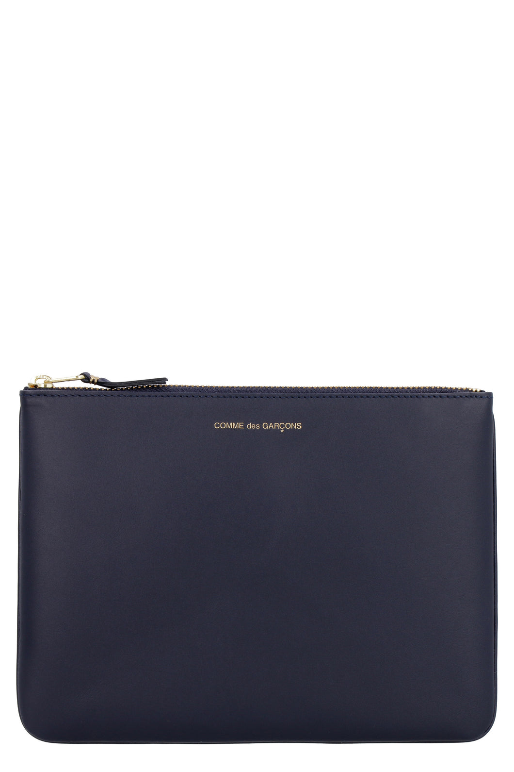 Logo detail flat leather pouch