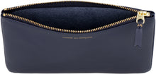 Load image into Gallery viewer, Logo detail flat leather pouch
