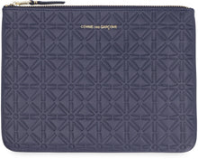 Load image into Gallery viewer, Logo detail flat leather pouch

