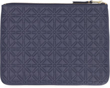 Load image into Gallery viewer, Logo detail flat leather pouch
