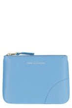 Load image into Gallery viewer, Logo detail flat leather pouch
