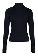 Load image into Gallery viewer, Sax Ribbed turtleneck sweater
