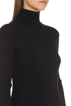 Load image into Gallery viewer, Sax Ribbed turtleneck sweater
