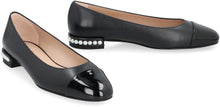 Load image into Gallery viewer, Pearl Flat Leather ballet flats
