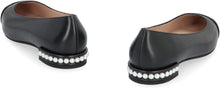 Load image into Gallery viewer, Pearl Flat Leather ballet flats
