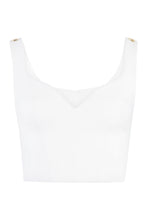 Load image into Gallery viewer, Cropped crepe-de-chine top
